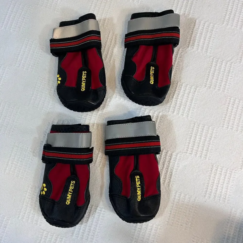 QUMY Dog Boots 52-65 lbs Red